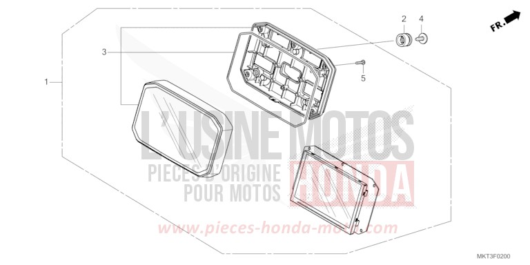 METER for X-ADV 750 GRAPHITE BLACK (NHB01) from 2021